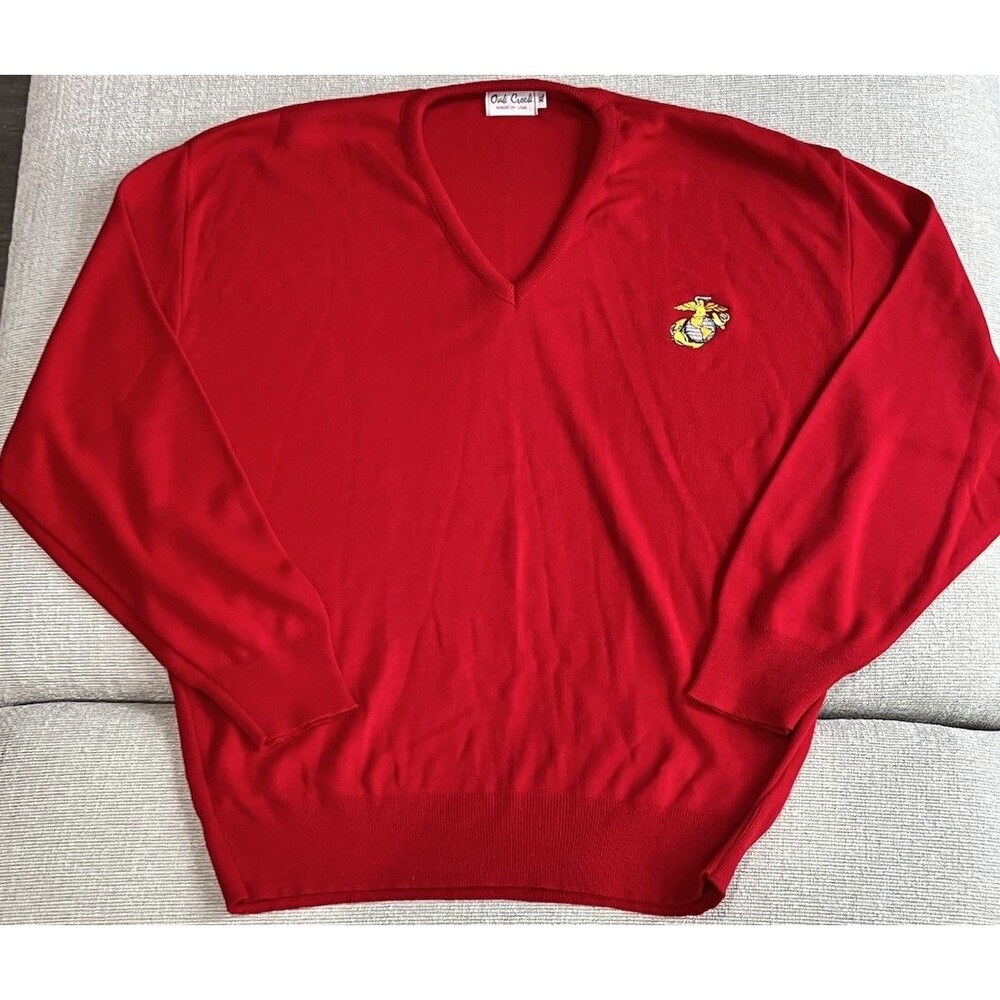 Vintage Oak Creek Marine Corps USMC Sweater Pullover Men’s XL Army Made in USA